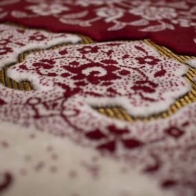 img 1 attached to Turkish Islamic Prayer Rug - Lightweight Velvet Sajada Mat - Traditional Muslim Janamaz - Plush Prayer Carpet For Men And Women - Ramadan Or Eid Gift - Floral MSQ Design In Red