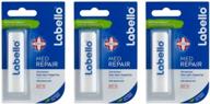 labello med repair lip balm (formerly med protection) - 3 pack: ultimate lip care for long-lasting moisture and repair logo