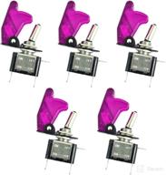 esupport car purple cover purple led light rokcer toggle switch spst on off pack of 5 logo