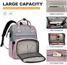 img 2 attached to Stylish And Functional LOVEVOOK Laptop Backpack: Perfect For Women On The Go!