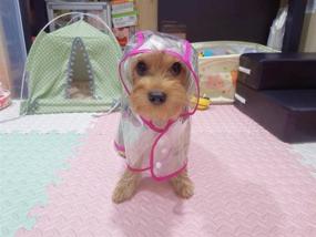 img 1 attached to Harikaji Pet Raincoat: Small Dog Waterproof Puppy Rainwear Clothing - Transparent Coat for Small Dogs/Cats (L, Pink)