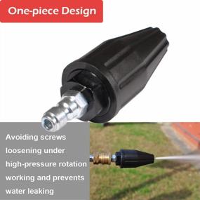 img 3 attached to YAMATIC Turbo Pressure Washer Tips With 5 Spray Nozzles, 360° Rotation And 3000 PSI Max - Ideal For Brick And Concrete Cleaning (4.0 GPM) With 1/4 Inch Quick Connector