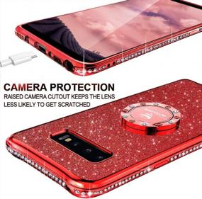 img 1 attached to Shine Bright With The Red Diamond Galaxy S10+ Plus Case For Women