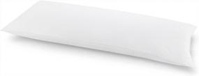 img 4 attached to Get The Best Pregnancy Support With Downlite'S Extra Long Body Pillow - 300 Thread Count Cotton Sateen, 20 X 60 Inches