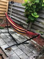 img 1 attached to Portable 2 Person Hammock With Stand - Heavy Duty And Supports Up To 450Lbs - Kanchimi review by Bob Randles