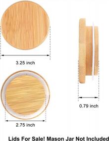 img 2 attached to 6 Pack Of CNVOILA Bamboo Lids For Wide Mouth Mason Jars - Perfect For Storage And Canning
