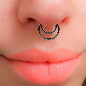 img 2 attached to 💎 Stylish and Safe 16 Gauge Surgical Circular Piercing Women's Jewelry - Enhance Your Style with Confidence