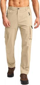 img 3 attached to Adventure-Ready: Pudolla Men'S Waterproof Cargo Pants For Hiking, Work, And Travel