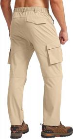 img 2 attached to Adventure-Ready: Pudolla Men'S Waterproof Cargo Pants For Hiking, Work, And Travel