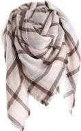 🧣 winter tartan checked blanket for women: stylish accessories for women, including scarves & wraps логотип