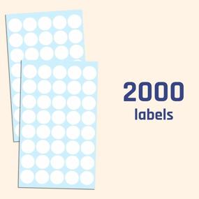 img 1 attached to Colorful Round Sticker Labels - Pack Of 2000, 3/4 Inch Size, In White