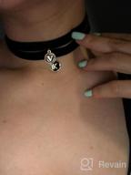 img 1 attached to 💎 Chic Black Velvet Choker with Letter Pendant Necklace - Cozlife Collars for Women and Girls review by Miranda Montoya