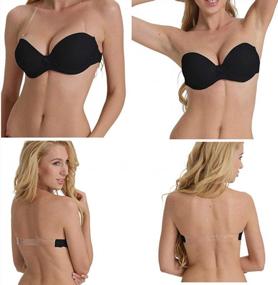 img 3 attached to Clear Back Strapless Bra With Invisible Straps | Push Up Padded Underwire Bra | Backless & Halter Friendly