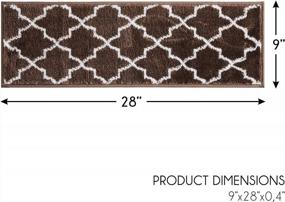 img 3 attached to Upgrade Your Stair Safety With SUSSEXHOME Polypropylene Carpet Strips - Easy To Install Runner Rugs W/ Double Adhesive Tape - Set Of 7 Decorative Mats In Brown