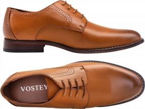 img 2 attached to Vostey Men'S Dress Shoes Classic Wingtip Brogue Men Oxfords