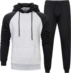 img 4 attached to Sweatsuits Tracksuit Athletic Sweatshirt Sweatpants Men's Clothing in Active