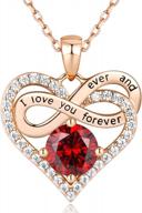 стерлингового серебра 925 cz diamond infinity heart ожерелье для женщин девочек, 2-каратное розовое золото серебряная цепь ювелирные изделия подарок на рождество день рождения день святого валентина логотип