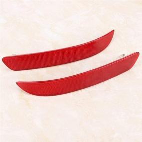 img 1 attached to 🔴 Red Rear Bumper Reflector, Fit for E70 X5 2007-2013 (Left & Right) - 63217158949, 63217158950