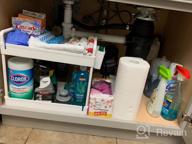 img 1 attached to Maximize Your Space With The SOLEJAZZ 2 Tier Under Sink Organizer And Storage - Perfect For Bathroom And Kitchen Cabinets! review by Chad Michels