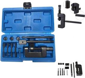 img 4 attached to 13-Piece Motorcycle Chain Breaker Set - SOFEDY Chain Rivet Removal Tool Kit with Cutter, Sturdy Design and Blue Carrying Case - Fits 520/525/530/630 Pitch - Ideal for Motorcycle Bike Chains