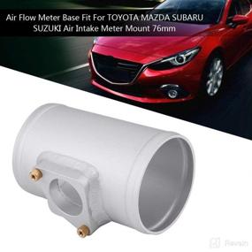 img 1 attached to 🚗 Qiilu Air Flow Meter Sensor MAF Sensor Mount for Mazda, Subaru, Suzuki - Outer Diameter 76MM - (63, 70, 76, 83mm)