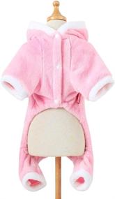 img 1 attached to 🐷 Cute Pink Pig Pet Costume - POPETPOP Warm Hoodie for Dogs and Cats. Perfect Halloween and Christmas Cosplay Dress Up Clothes for Puppies and Kittens.