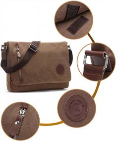 img 3 attached to High Quality Unisex Canvas Messenger Bag - Perfect For Traveling And Camping | Egoelife