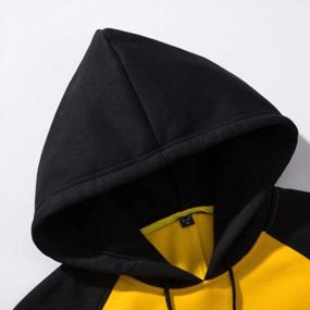 img 2 attached to Men'S Hooded Pullover Sweatshirt Casual Solid Color Sports Outwear