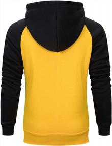 img 3 attached to Men'S Hooded Pullover Sweatshirt Casual Solid Color Sports Outwear