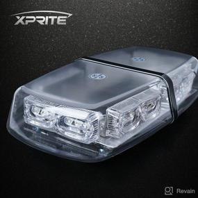 img 3 attached to 🚨 Xprite 36 LED Green Rooftop Mini Bar Strobe Lights - High Intensity Emergency Hazard Warning Beacon Light with Magnetic Base for Safety Caution Vehicles, Construction Trucks, Snow Plowing Cars, and Postal Vans