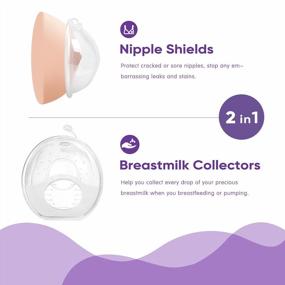 img 3 attached to Thermichy Breast Milk Collector - Gentle Breast Shells For Sore Nipples (2 Oz/75 Ml, Pack Of 2)
