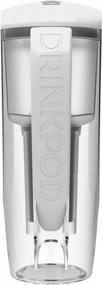img 1 attached to Drinkpod Pitcherpod - 2.5L/10 Cup Capacity, White, With 2 Bonus Cartridges For Optimal Filtration