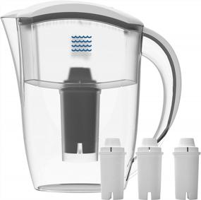 img 4 attached to Drinkpod Pitcherpod - 2.5L/10 Cup Capacity, White, With 2 Bonus Cartridges For Optimal Filtration