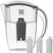 drinkpod pitcherpod - 2.5l/10 cup capacity, white, with 2 bonus cartridges for optimal filtration logo