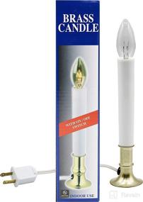 img 4 attached to Creative Hobbies® Electric Window Candle Lamp: Brass Base, On/Off Switch, Light Bulb Included, Pre-Assembled & Ready for Use!