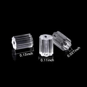 img 3 attached to 1000Pcs Clear Silicone Earring Backs 3Mm - Hypoallergenic, Rubber Roman Columns For Studs & Hooks Stoppers | Forise