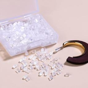img 1 attached to 1000Pcs Clear Silicone Earring Backs 3Mm - Hypoallergenic, Rubber Roman Columns For Studs & Hooks Stoppers | Forise