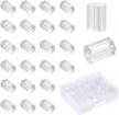 1000pcs clear silicone earring backs 3mm - hypoallergenic, rubber roman columns for studs & hooks stoppers | forise logo