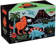 mudpuppy dinosaur glow-in-the-dark puzzle, 100 pieces, 18”x12” –perfect for kids age 5+ - colorful and glowing illustrations of dinosaurs and prehistoric life - award-winning glow in the dark puzzle, multicolor (9780735345720) logo