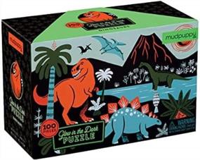 img 4 attached to Mudpuppy Dinosaur Glow-In-The-Dark Puzzle, 100 Pieces, 18”X12” –Perfect For Kids Age 5+ - Colorful And Glowing Illustrations Of Dinosaurs And Prehistoric Life - Award-Winning Glow In The Dark Puzzle, Multicolor (9780735345720)
