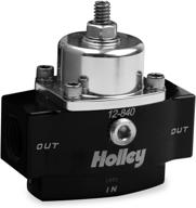 🔧 holley 12-840 adjustable billet fuel pressure regulator: black anodized, 4.5-9 psi, 3/8" ntp ports – ultimate performance enhancement логотип