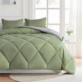 img 3 attached to Nanko Comforter Reversible Alternative Microfiber Bedding ~ Duvet Covers & Sets