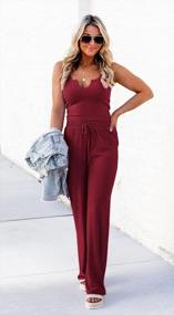img 2 attached to Women'S Lounge Sets With Pockets - Scoop Tank And Wide Legs 2 Piece Sweatsuits Tracksuits By Lingswallow