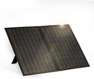 100w foldable solar panel kit - mobi outdoor portable charger with mc-4, dc, and usb output for rv laptops generator van camping off-grid power supply logo