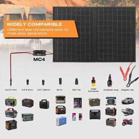 img 2 attached to 100W Foldable Solar Panel Kit - MOBI OUTDOOR Portable Charger With MC-4, DC, And USB Output For RV Laptops Generator Van Camping Off-Grid Power Supply