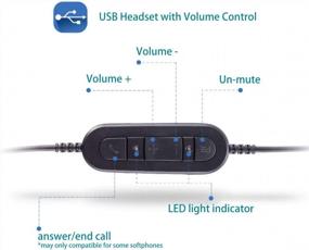 img 2 attached to Versatile USB Headset: Zoom & Microsoft Teams Compatible, Mute Button, Microphone, Nuance Dragon Support - Ideal for Online Meetings, Conferencing, Dictation, Teaching