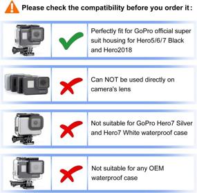 img 3 attached to Enhance Underwater Colors: SOONSUN Dive Filter 3-Pack for GoPro Hero 5 6 7 Black Super Suit Dive Housing