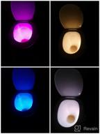 img 1 attached to Enhance Your Bathroom Experience with the Toilet Night Light - Motion Activated LED Night Light in 8 Colors review by o Bnh ᠌