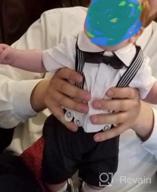 картинка 1 прикреплена к отзыву 👶 HMD Baby Boy Gentleman White Shirt Bowtie Tuxedo Onesie Jumpsuit Overall Romper (0-18 Months) - Enhanced SEO от Travis Rio