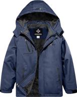 🧥 gemyse waterproof fleece jacket: ultimate windproof boys' clothing in jackets & coats logo